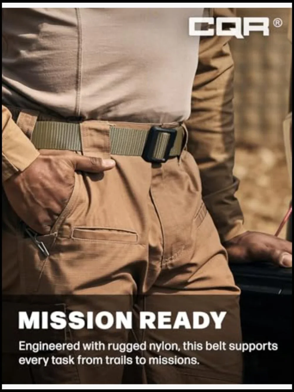 Tactical Duty Belt, Heavy Duty Nylon Webbing with Quick-Release Buckle